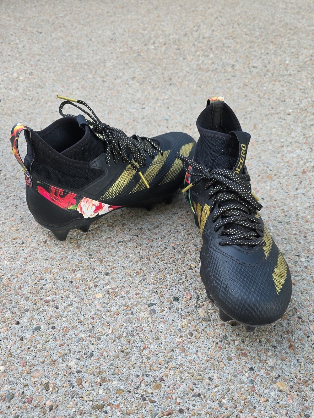 Adidas Adizero Impact Speed Coronation Black Floral Football Cleats Size 9